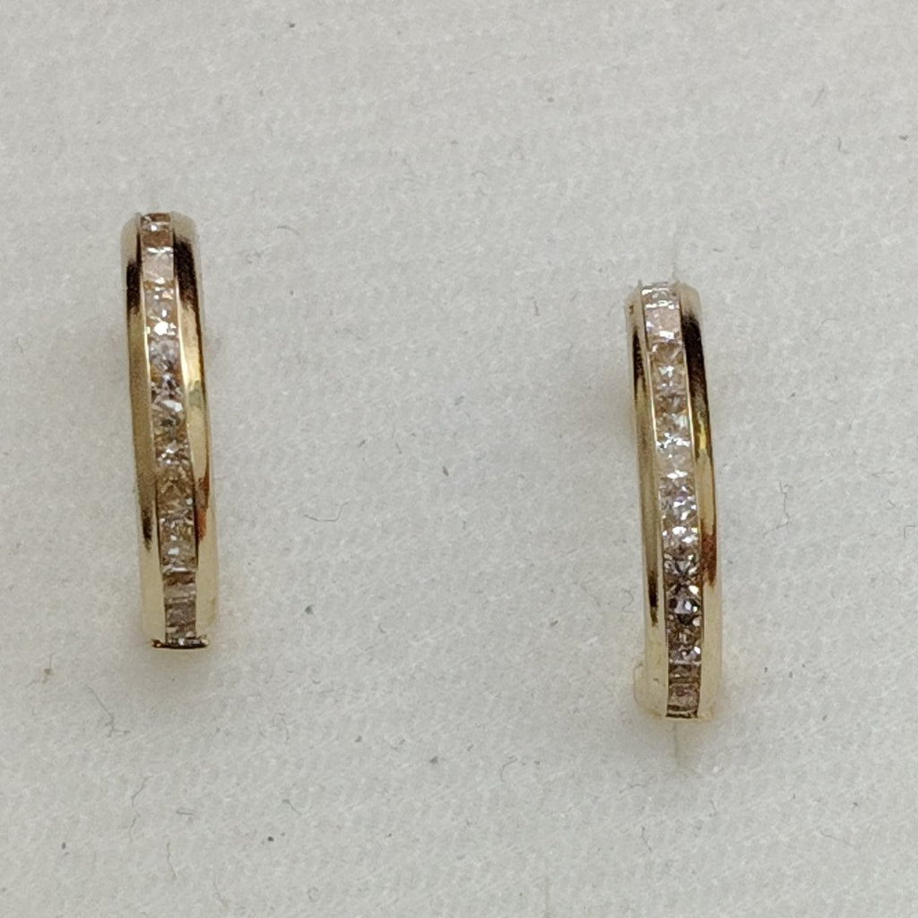ARETES ARRACADAS CON CIRCONIAS 10K 1.4 GR (NUEVO)