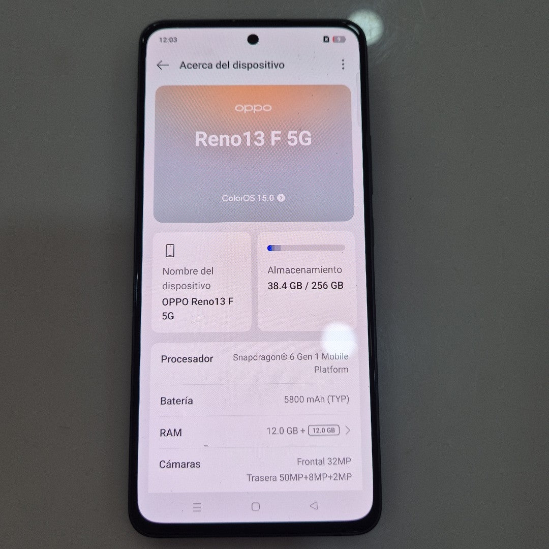 CELULAR OPPO RENO 13F 5G CPH2699 (2025) 256 GB 12 GB RAM (SEMINUEVO)