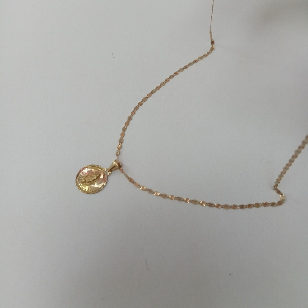 CADENA,MEDALLA RELIGIOSA ORO 10 K 1,60 GRMS (SEMINUEVO)