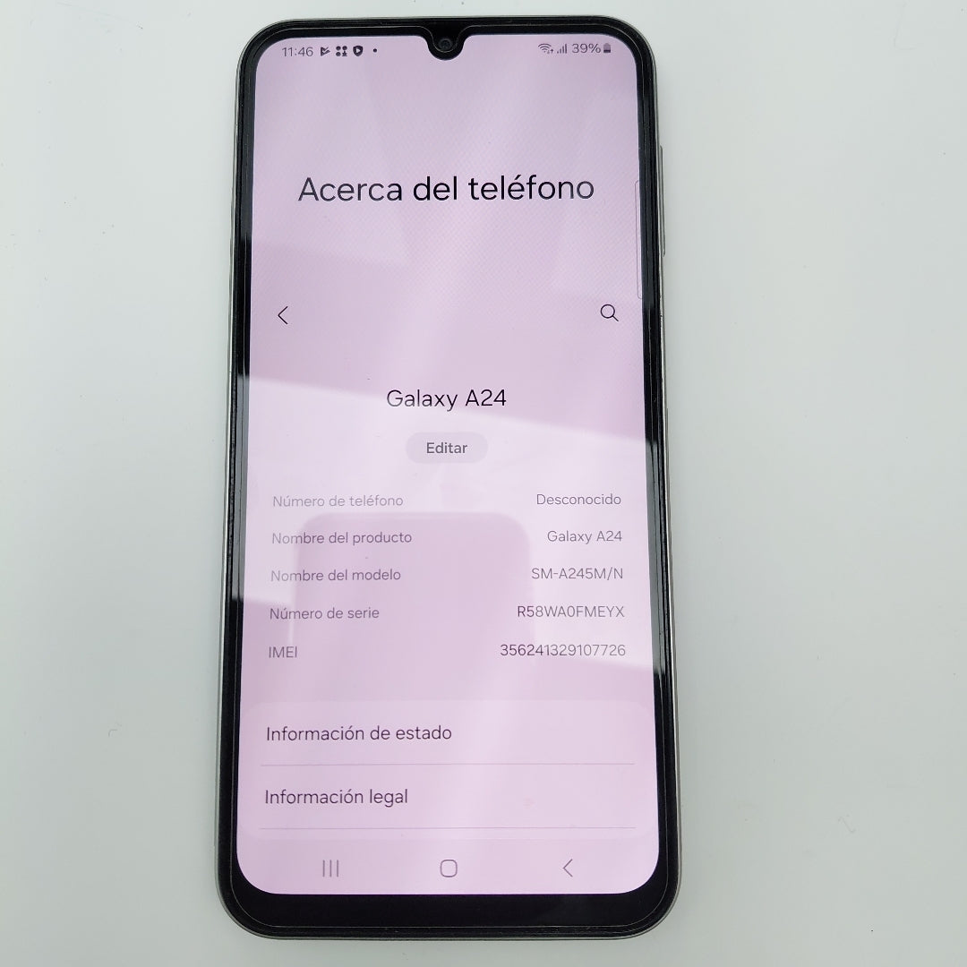 CELULAR SAMSUNG GALAXY A24 SM-A245M/N (2023) 128 GB 4 GB RAM (SEMINUEVO)