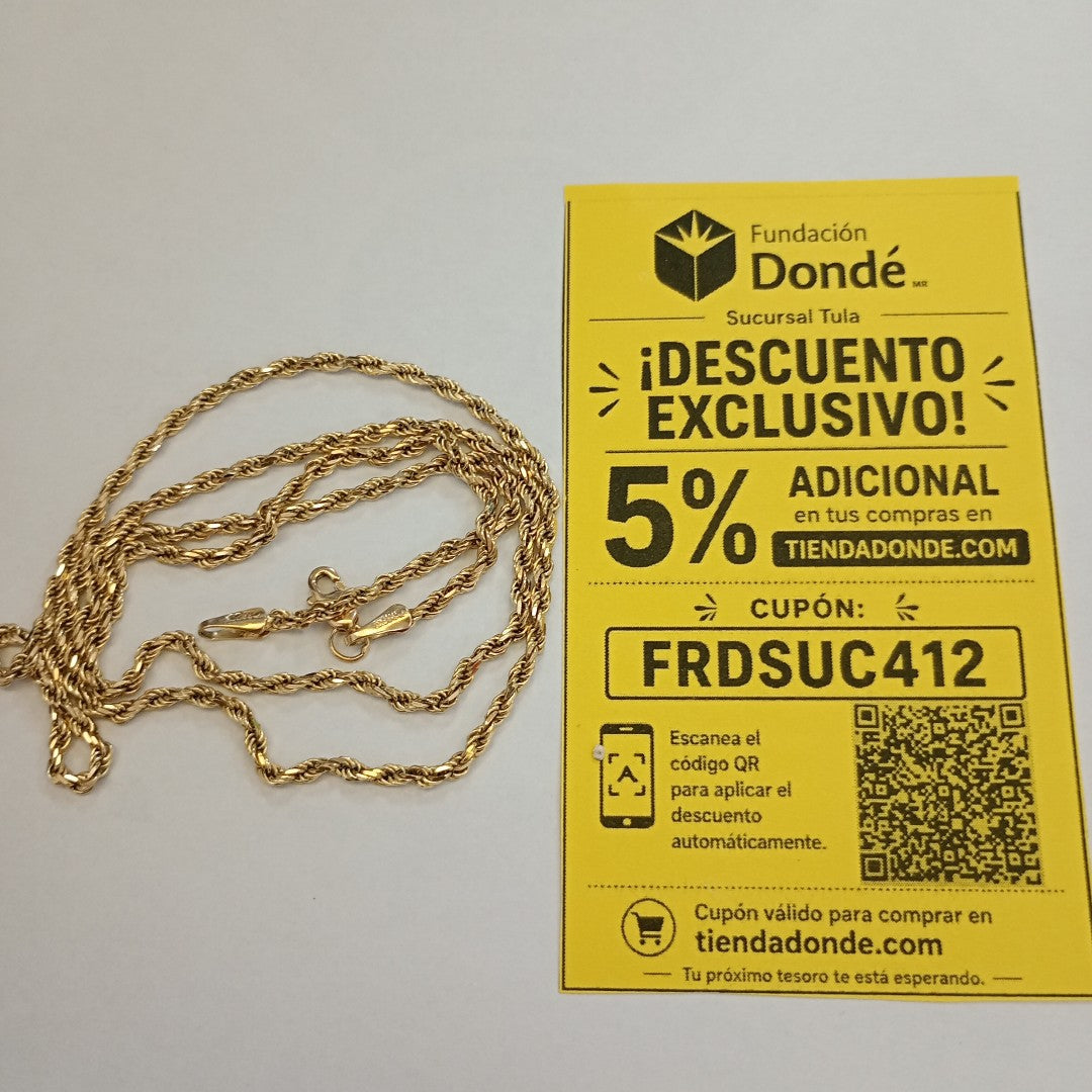 CADENA ORO 10 K 8.6 GRMS (SEMINUEVO)