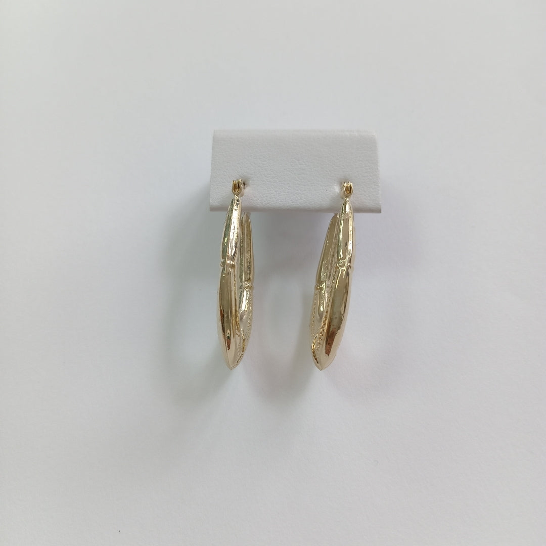 ARETES ARRACADAS ESTRIADAS 14K 2.7 GR (NUEVO)