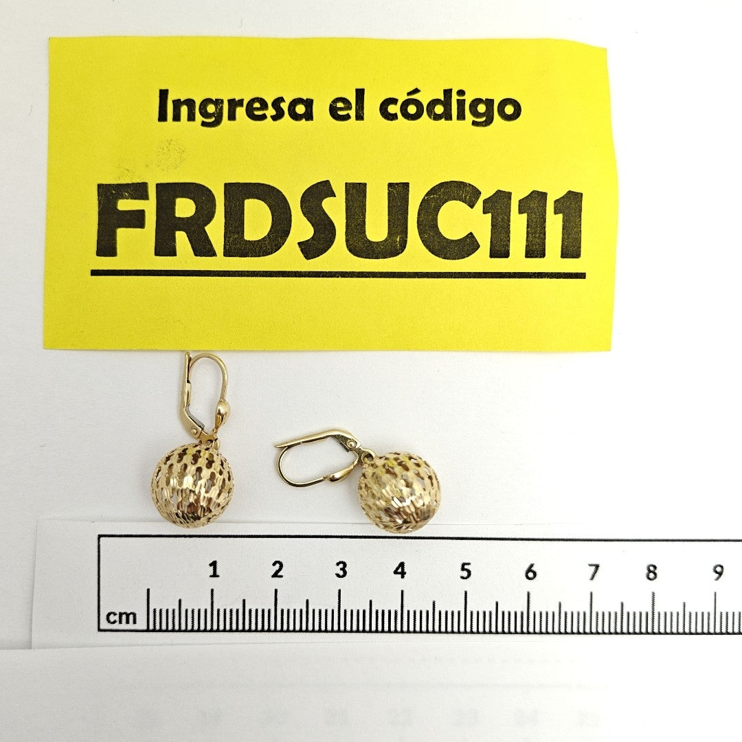 ARETES PAR ORO 14 K 2.8 GRMS (SEMINUEVO)