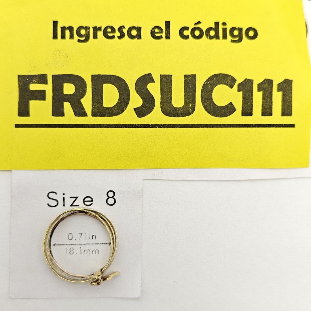ANILLITO ORO COMBINADO 14 K 1.9 GRMS (SEMINUEVO)