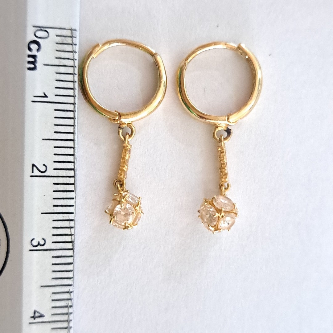 ARETES PAR ORO 14 K 2,10 GRMS (SEMINUEVO)