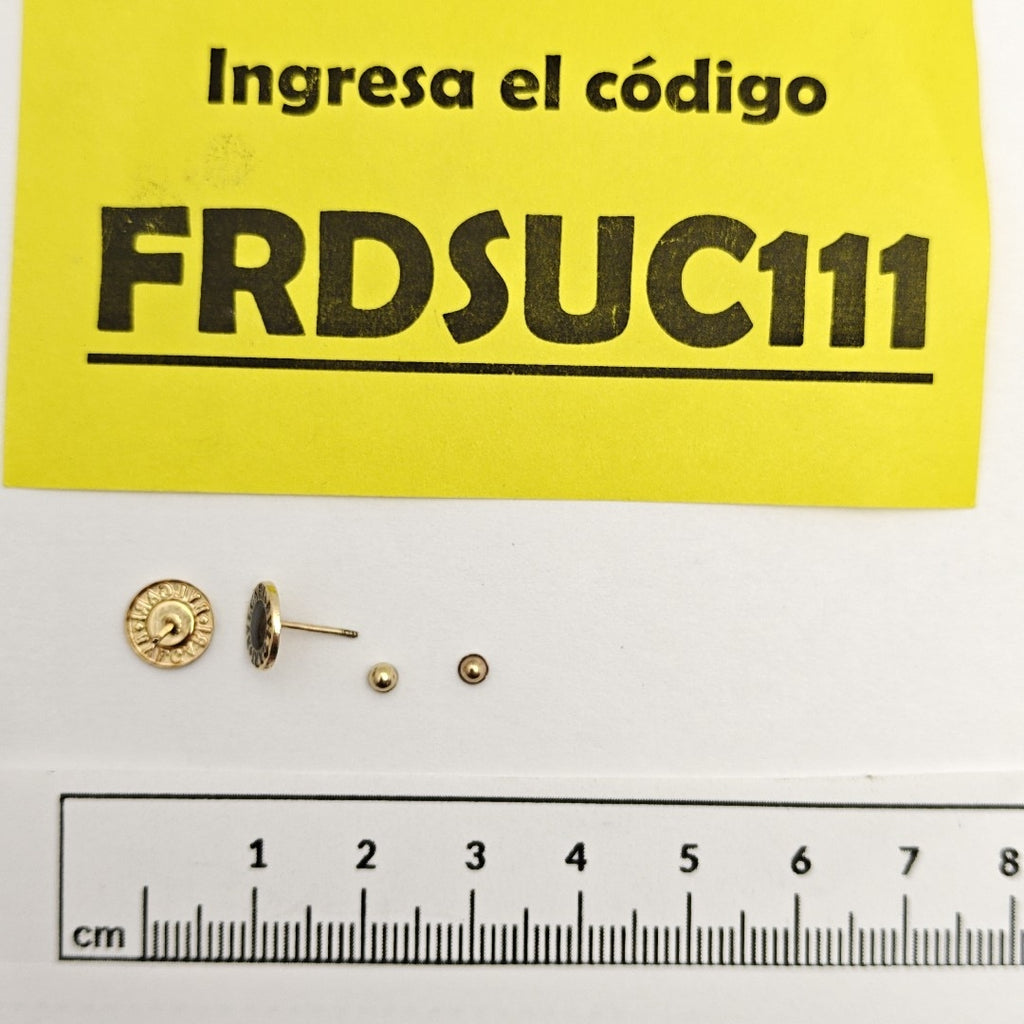 BROQUELES PAR ORO 10 K 0,40 GRMS (SEMINUEVO)