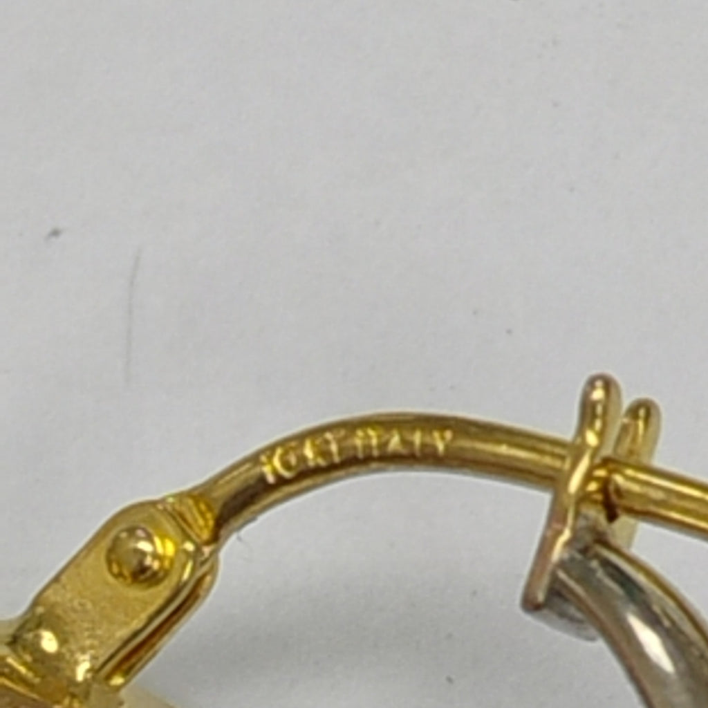 ARETES PAR ORO COMBINADO 10 K 2.1 GRMS (SEMINUEVO)