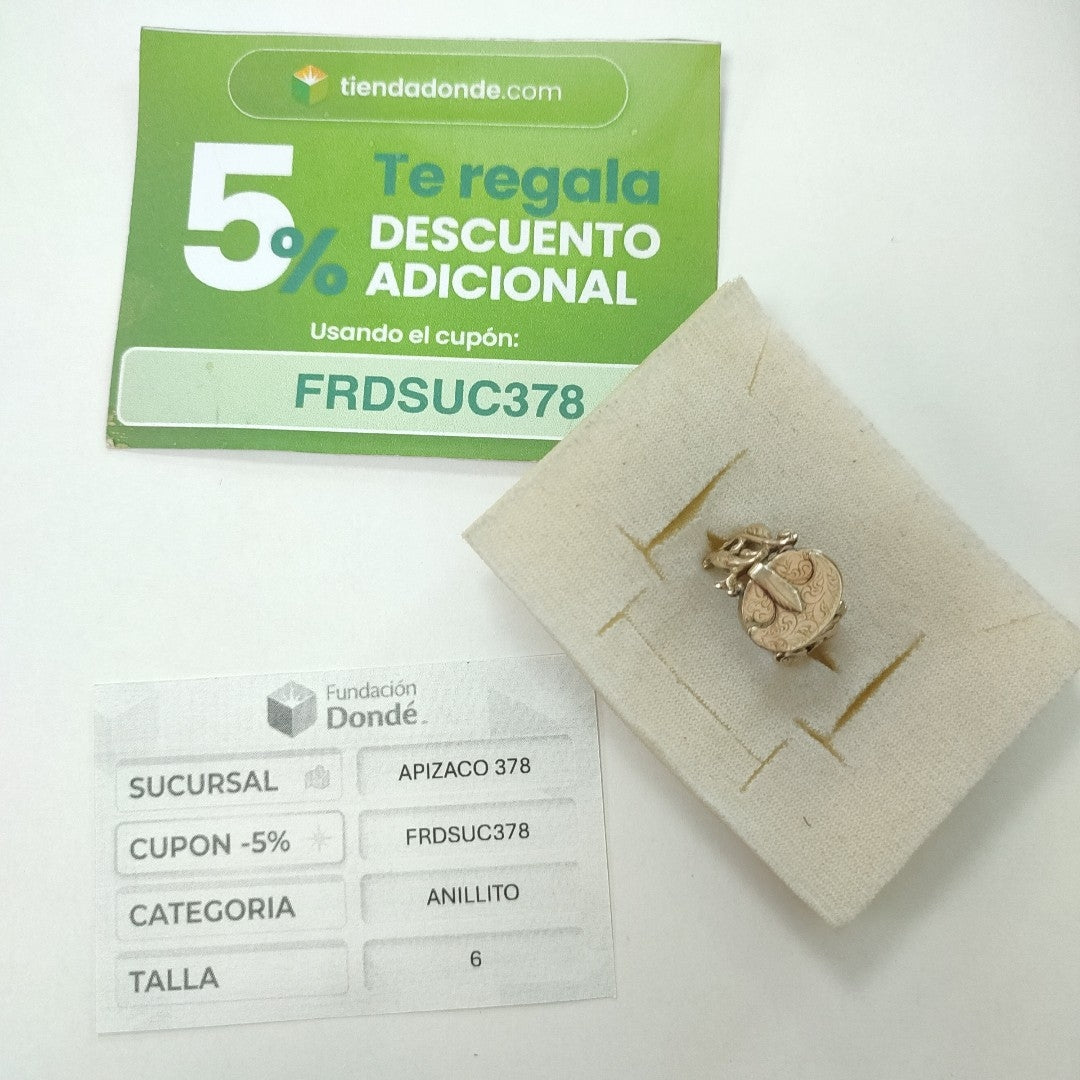 ARGOLLA ORO 10 K 5.7 GRMS (SEMINUEVO)
