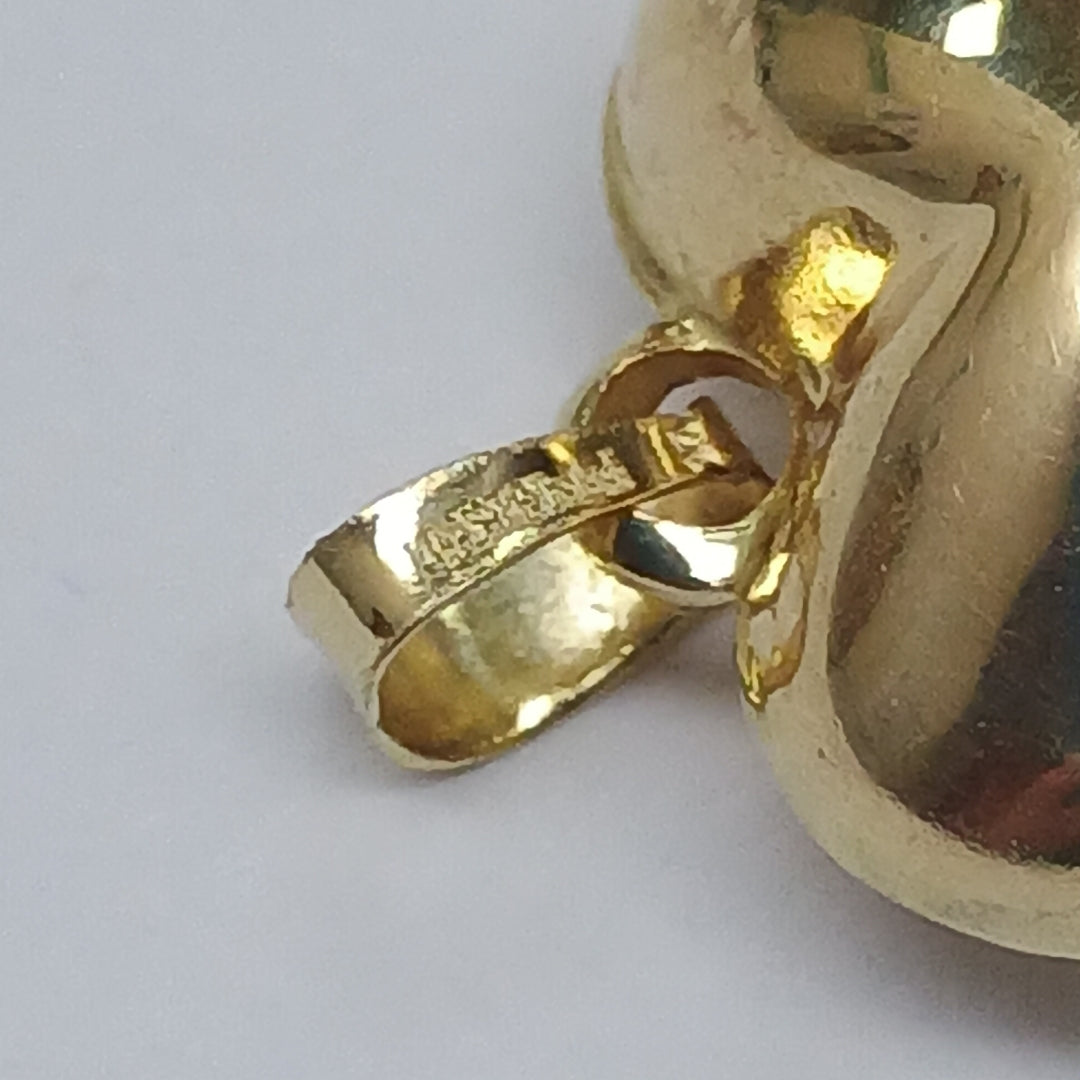 DIJE TEJIDO CORAZON LISO 14K 1.4 GR (NUEVO)