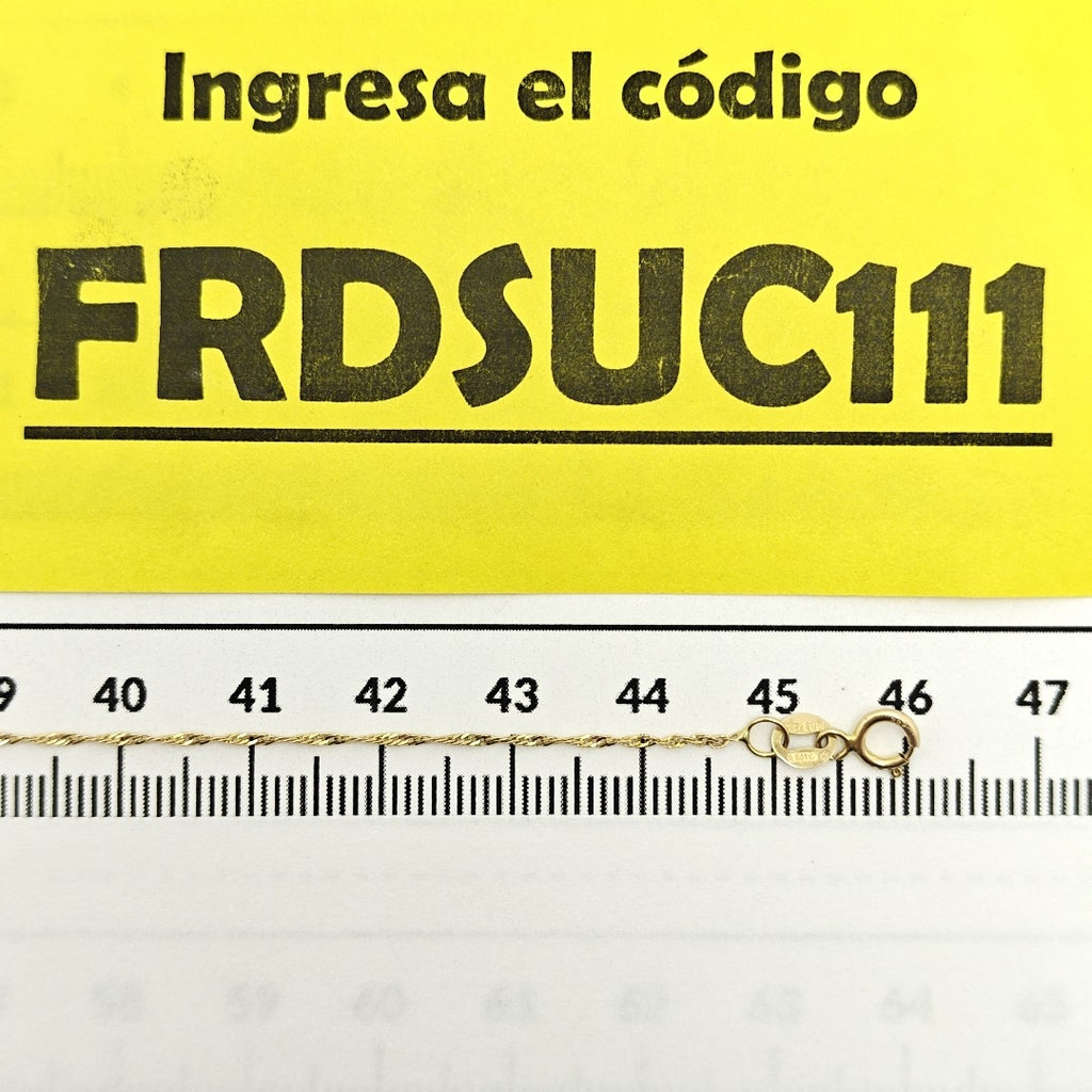 CADENA ORO 14 K 1.1 GRMS (SEMINUEVO)