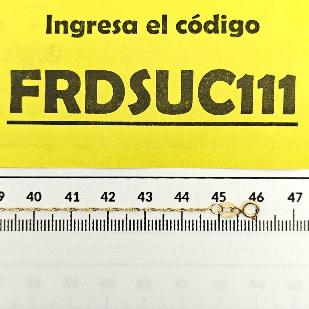 CADENA ORO 14 K 1.1 GRMS (SEMINUEVO)