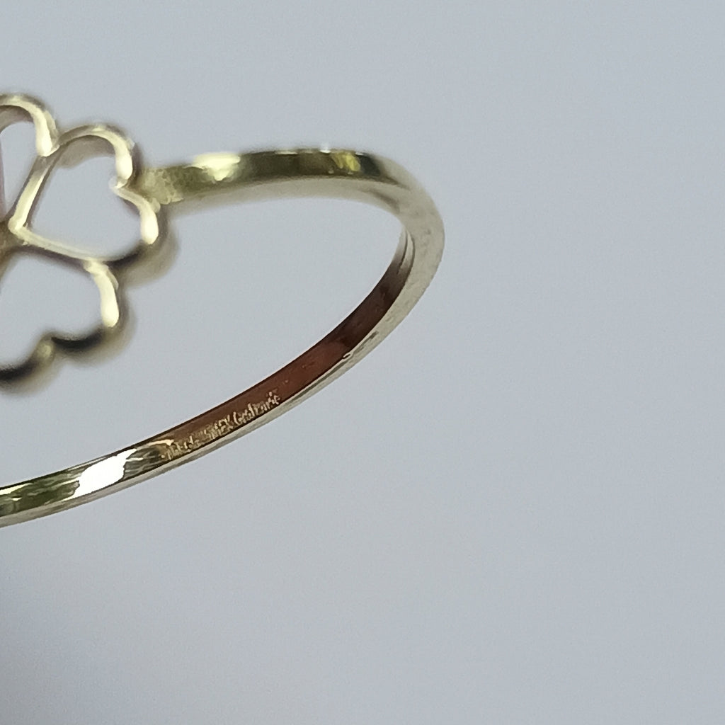 ANILLOS ANILLITO FIG TREBOL 10K TALLA 7 0.8 GR (NUEVO)