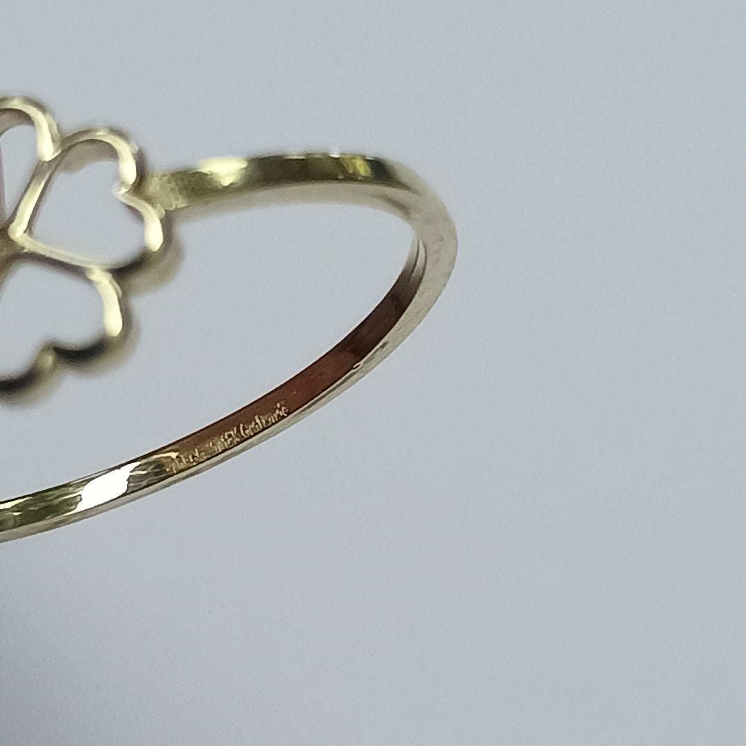 ANILLOS ANILLITO FIG TREBOL 10K TALLA 7 0.8 GR (NUEVO)