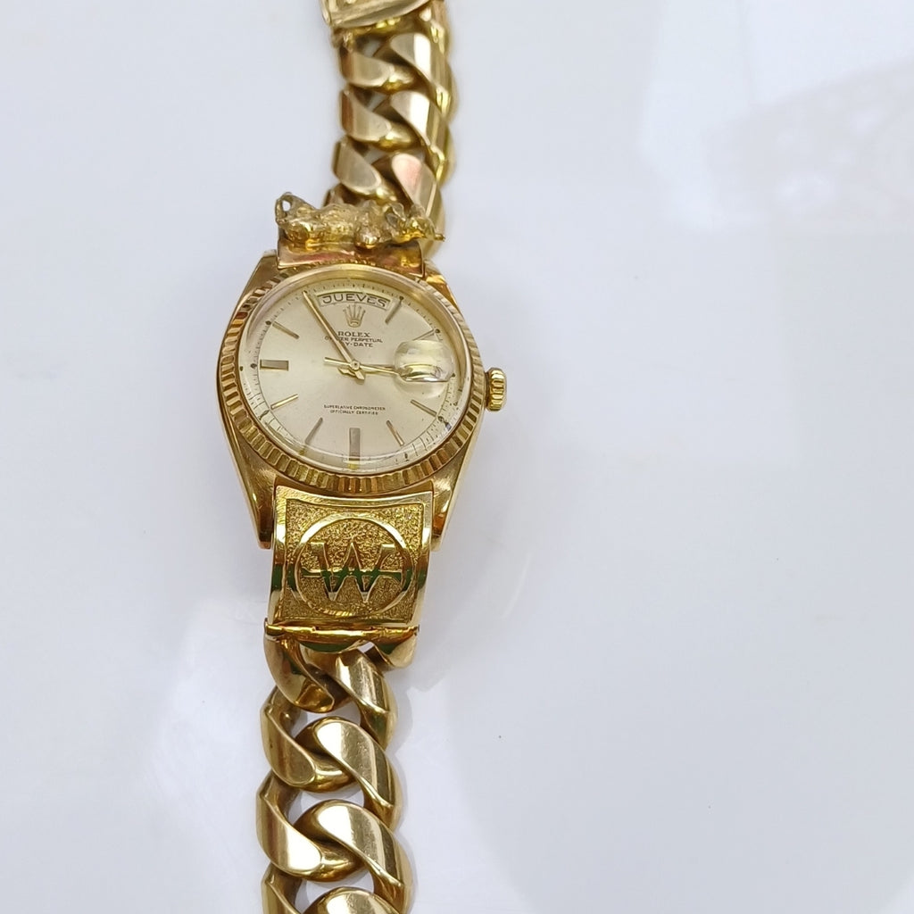 RELOJ CAJA Y PULSO ORO ORO 16K 202.2 GRMS (SEMINUEVO)