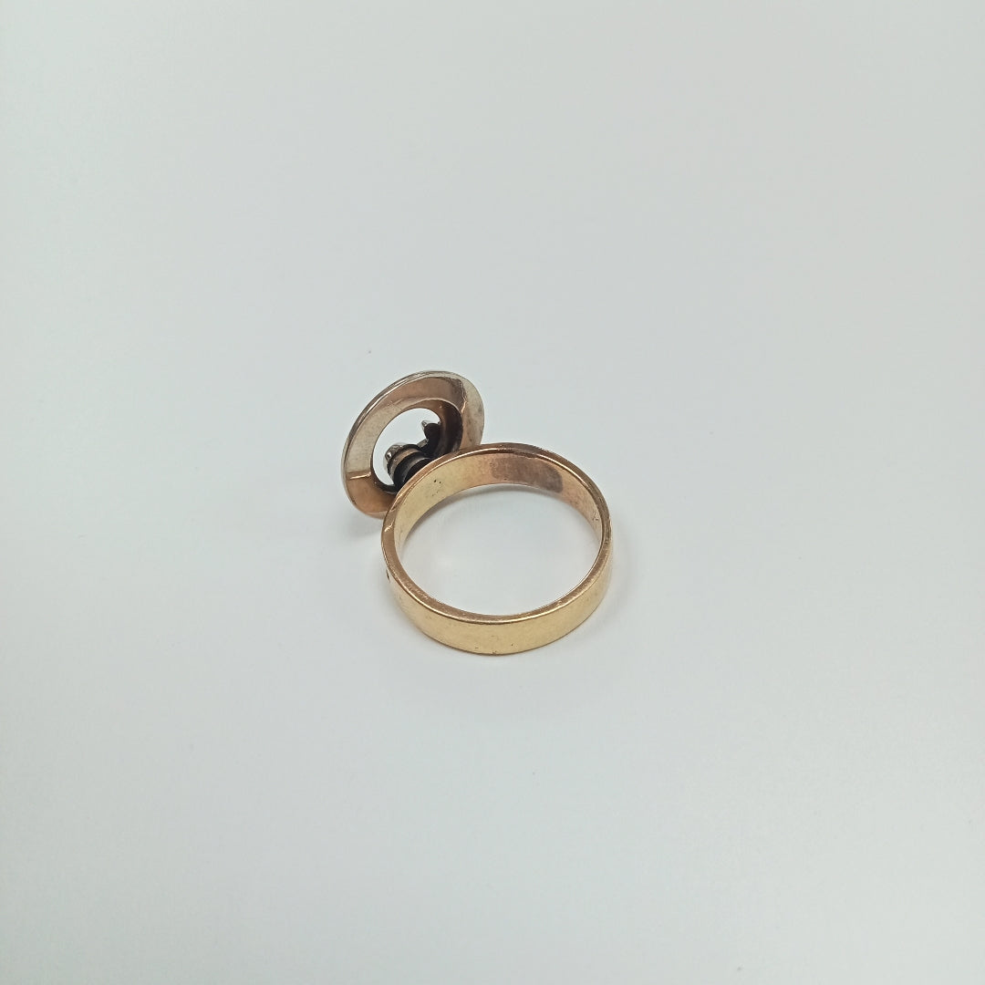 ANILLO DE GRADUACIÓN ORO, ORO COMBINADO 14 K 5.8 GRMS (SEMINUEVO)