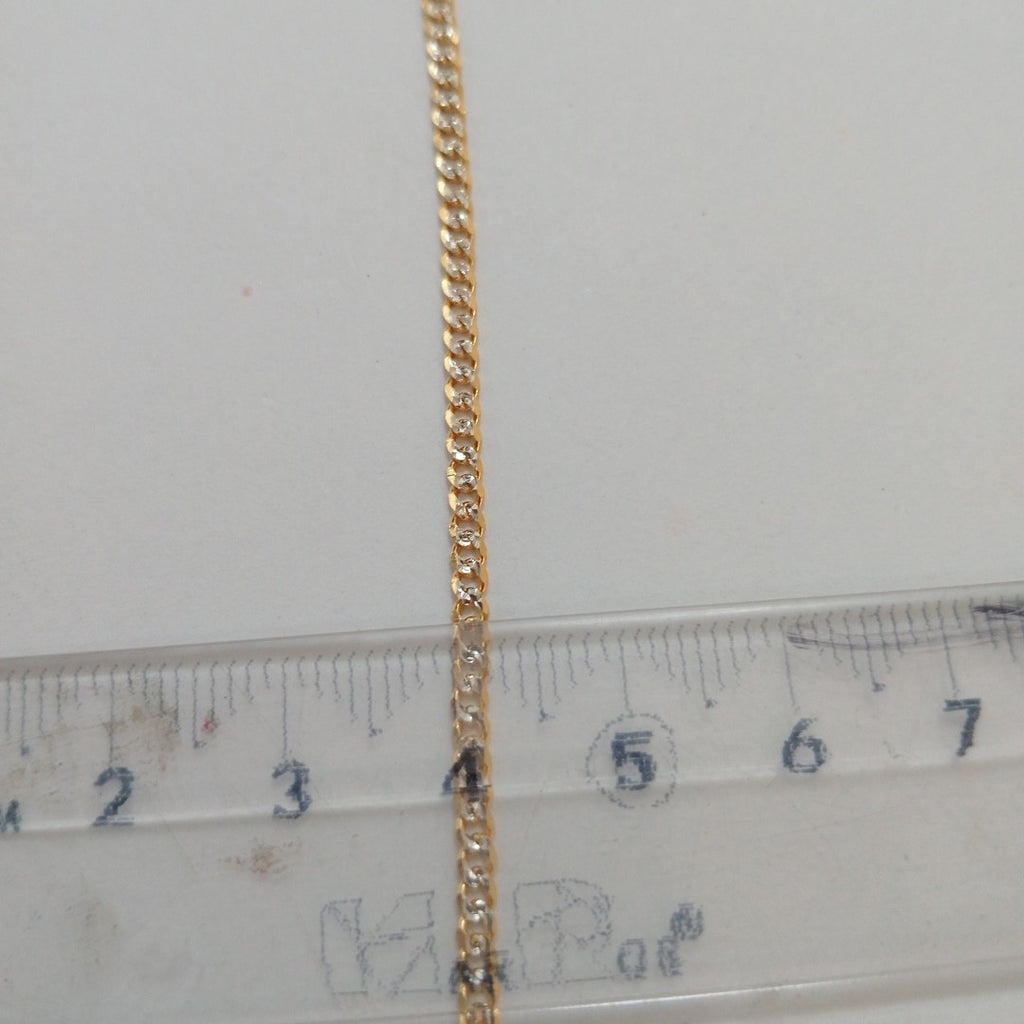 CADENAS BARBADA DIAMANTADA ORO 14K 55 CM 5.8 GR (NUEVO)