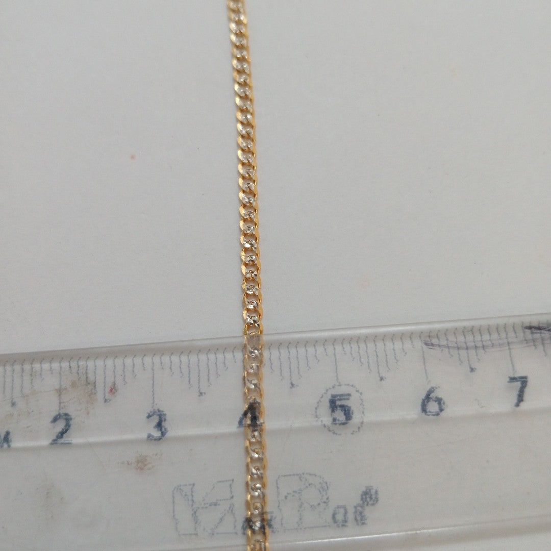 CADENAS BARBADA DIAMANTADA ORO 14K 55 CM 5.8 GR (NUEVO)