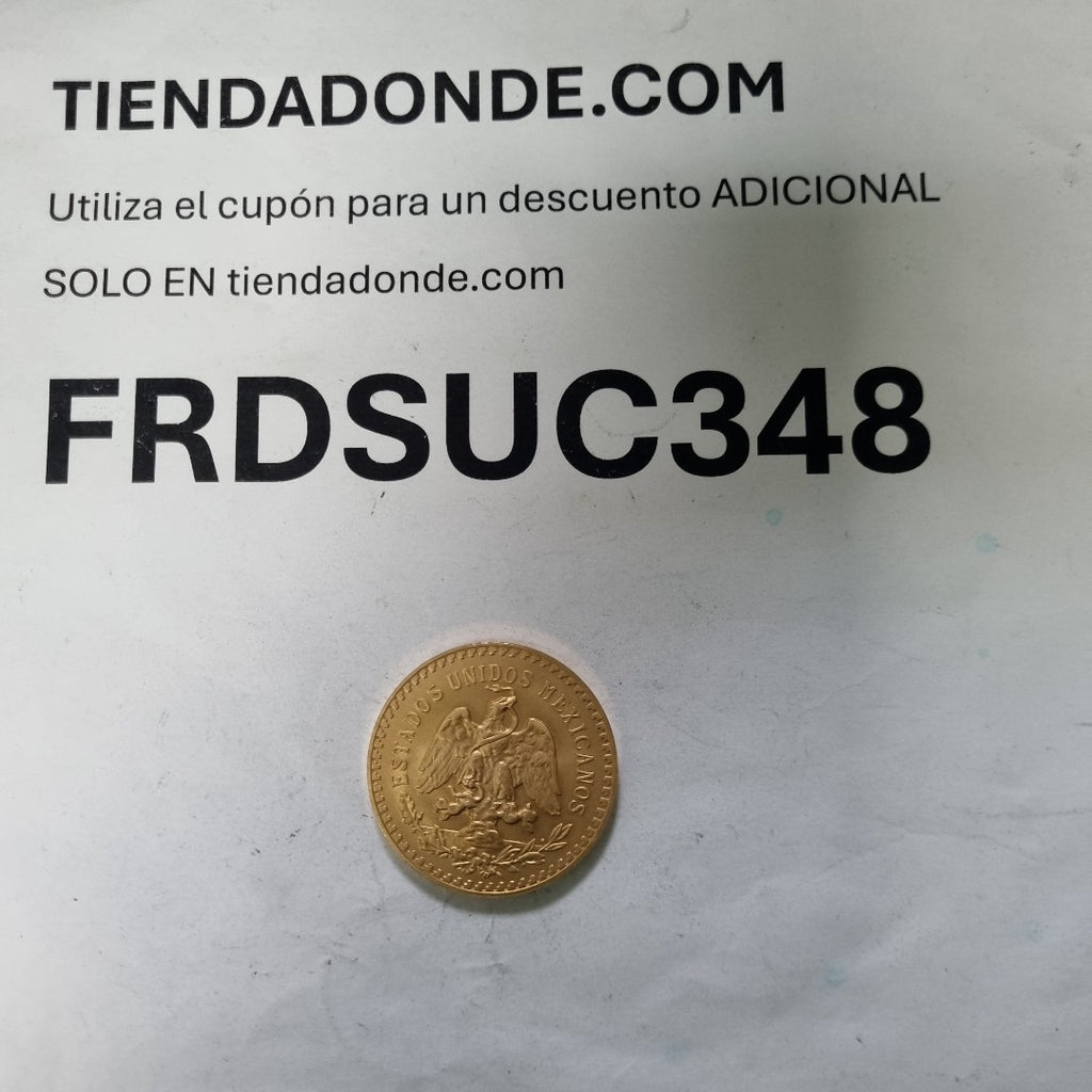 K1 41.6 GRMS 21 K IDENTIFICACIÓN MONEDA NOMINATIVA MONEDAS PESOS 50 PESOS (SEMINUEVO)