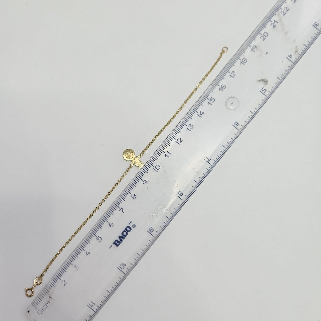 PULSERA TEJIDO ESPECIAL FIG NIÑO 14K 18 CM 1.5 GR (NUEVO)