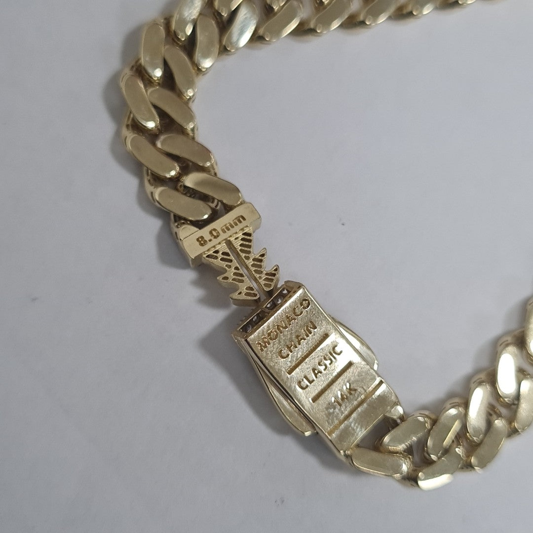 PULSERA MONACO ORO 14K 10.3 (NUEVO)