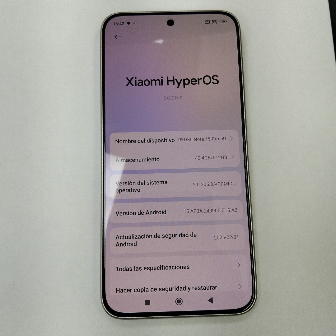 CELULAR XIAOMI REDMI NOTE 15 PRO 5G 25080RABDG (2026) 512 GB 8 GB RAM (SEMINUEVO)