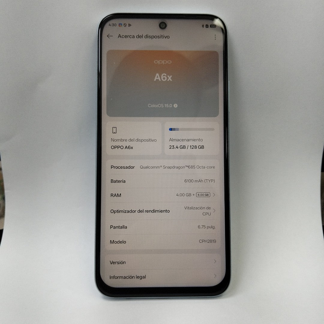 CELULAR OPPO A6X CPH2819 (2025) 128 GB 4 GB RAM (SEMINUEVO)