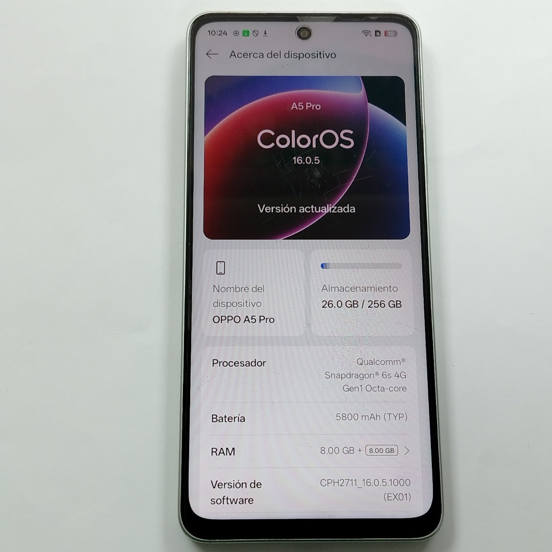 CELULAR OPPO A5 PRO CPH2711 (2025) 256 GB 8 GB RAM (SEMINUEVO)