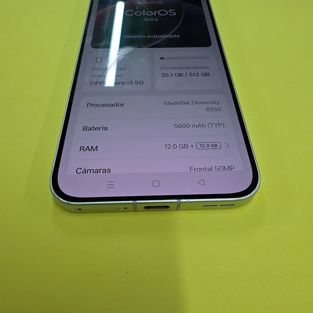 CELULAR OPPO RENO13 5G CPH2689 (2024) 512 GB 12 GB RAM (SEMINUEVO)