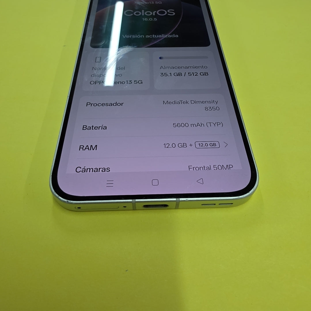 CELULAR OPPO RENO13 5G CPH2689 (2024) 512 GB 12 GB RAM (SEMINUEVO)