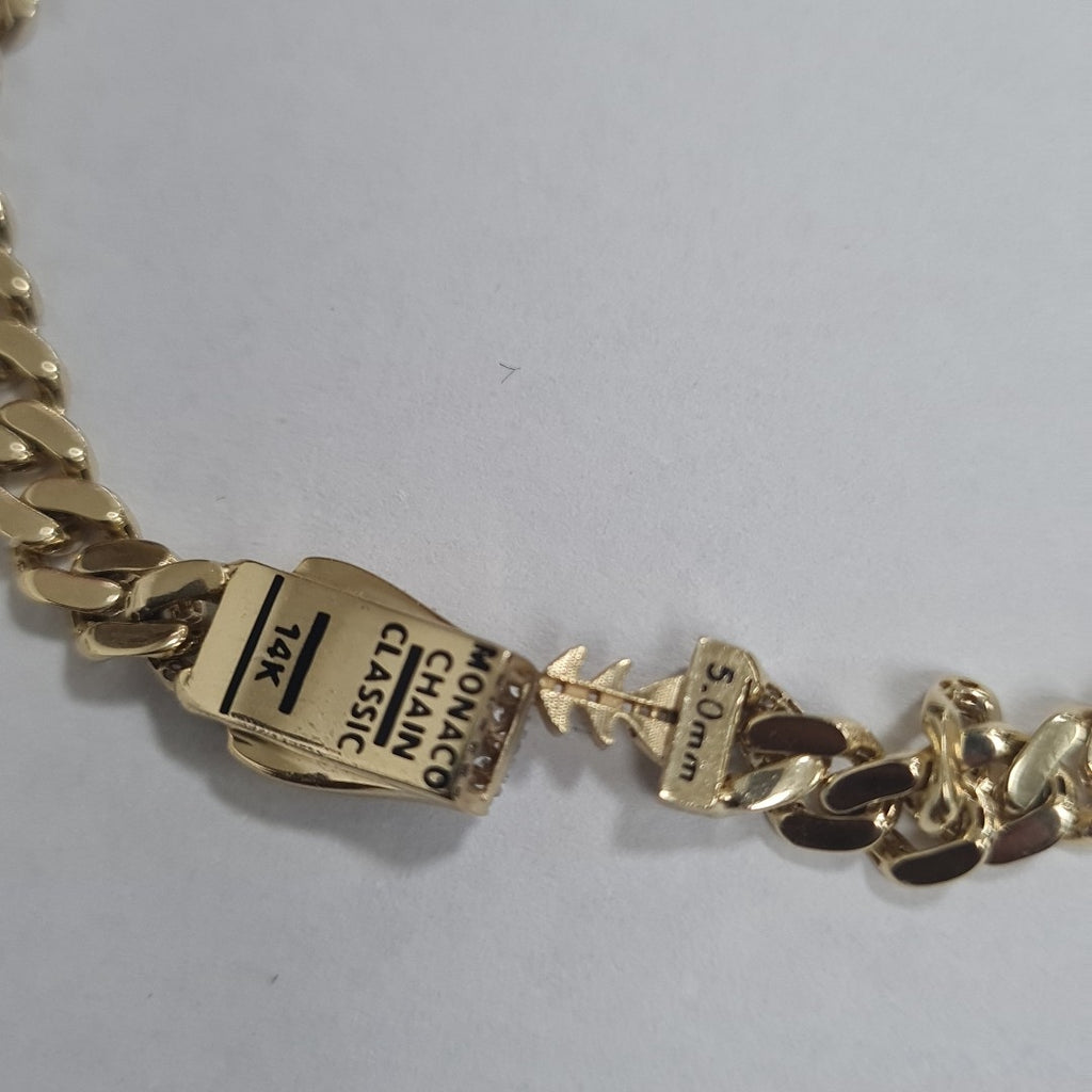 PULSERA MONACO ORO 14K 5.5 (NUEVO)