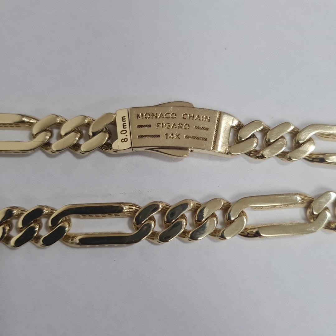 CADENA MONACO ORO 14K 27.4 (NUEVO)
