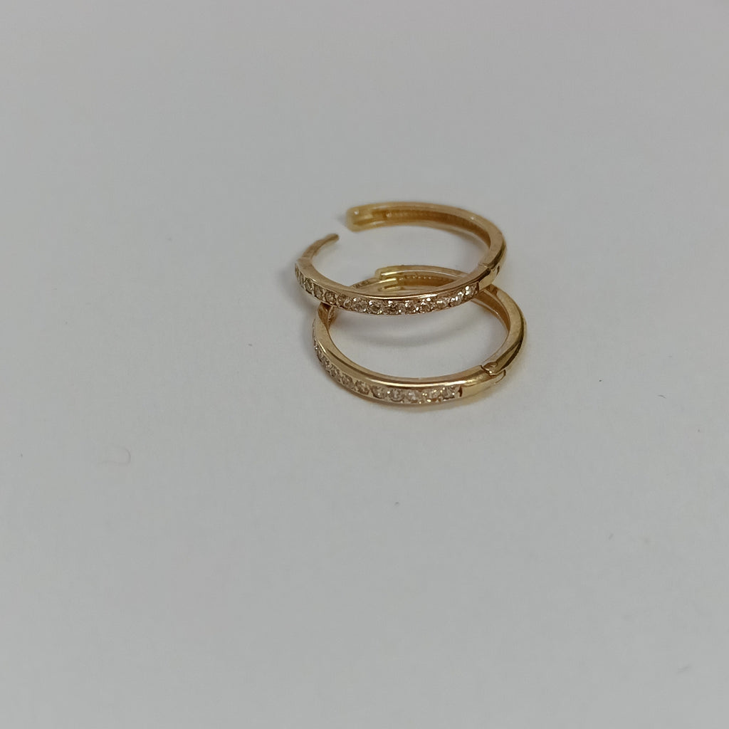 ARETES ARRACADAS C CIRCONIAS 14K 2 GR (NUEVO)