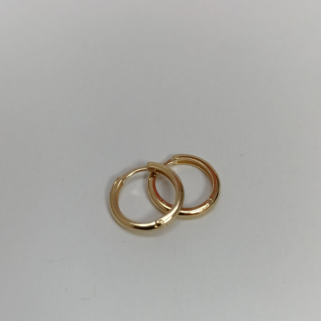 ARETES HUGGIES LISAS 14K 1.5 GR (NUEVO)