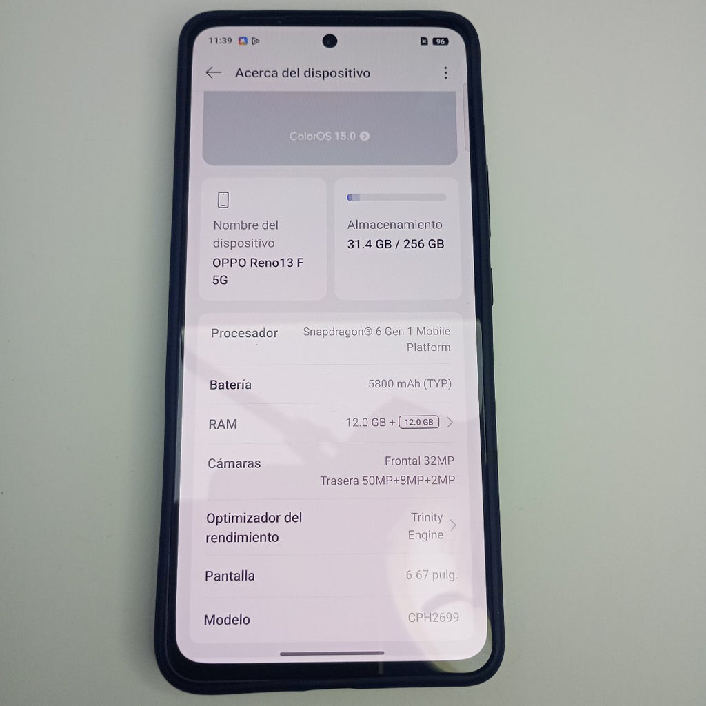 CELULAR OPPO RENO 13F 5G CPH2699 (2025) 256 GB 12 GB RAM (SEMINUEVO)