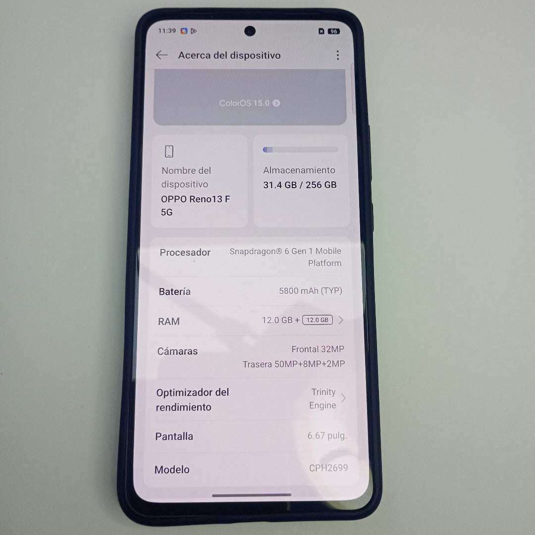 CELULAR OPPO RENO 13F 5G CPH2699 (2025) 256 GB 12 GB RAM (SEMINUEVO)