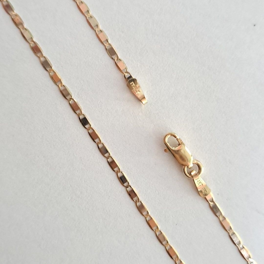 CADENA ORO COMBINADO 14 K 1.9 GRMS (SEMINUEVO)