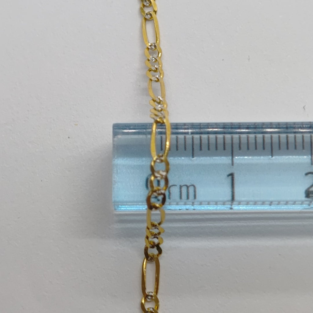 CADENA 3X1 DIAMANTADA 14K 55 CM 4.8 GR (NUEVO)