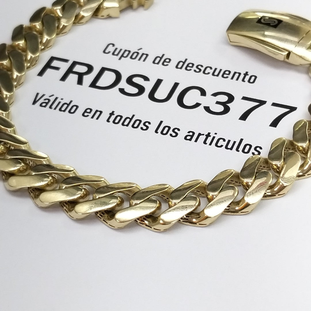 PULSERA CABALLERO MONACO ORO 14K 17.7 (NUEVO)