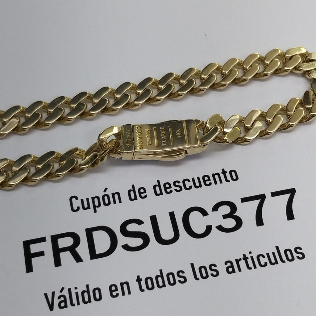 PULSERA CABALLERO MONACO ORO 14K 11.6 (NUEVO)