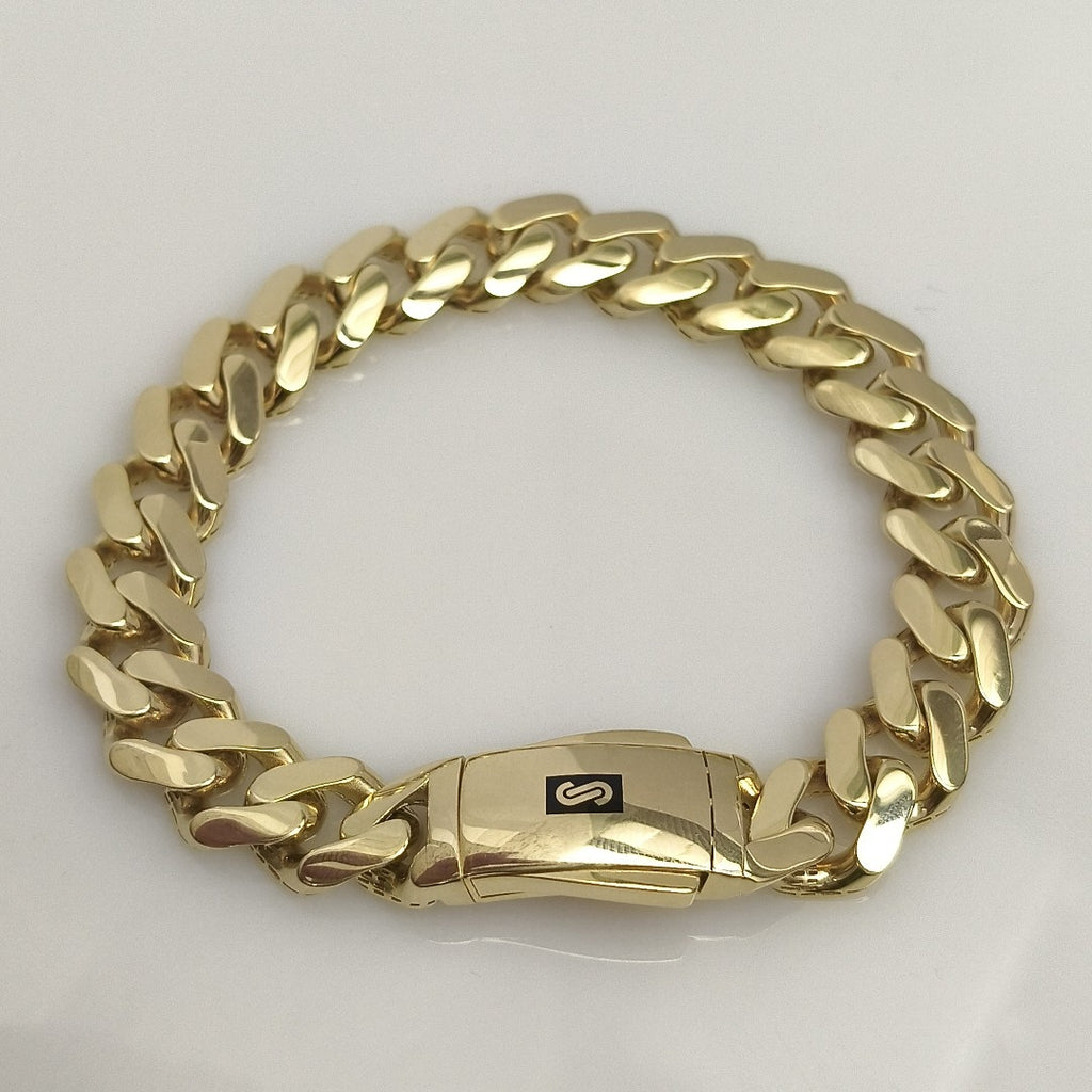 PULSERA CABALLERO MONACO ORO 14K 17.2 (NUEVO)