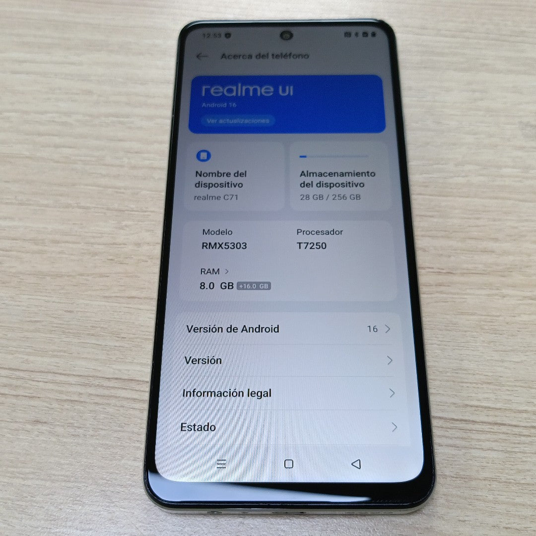 CELULAR REALME C71 RMX5303 (2025) 256 GB 8 GB RAM (SEMINUEVO)