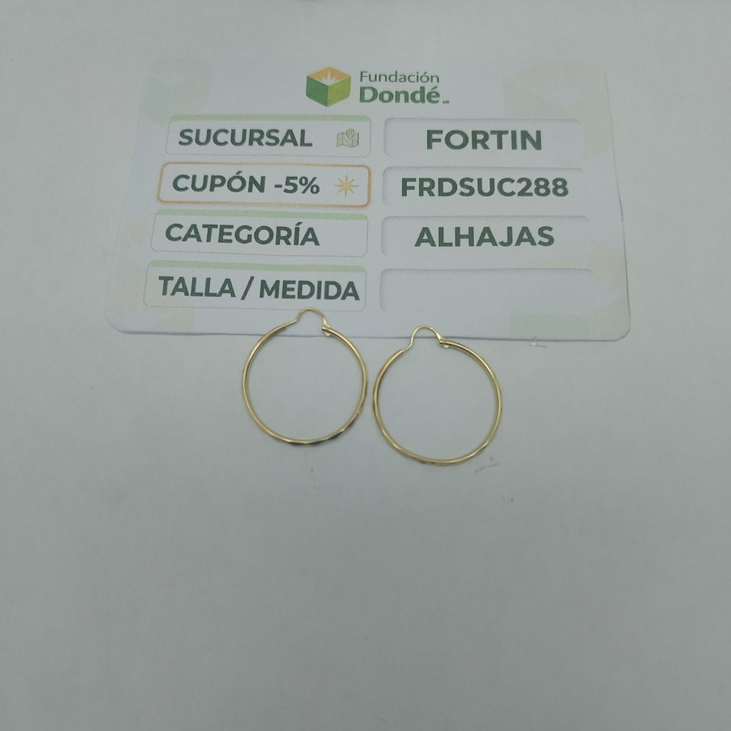 ARRACADAS PAR ORO 14 K 1.6 GRMS (SEMINUEVO)