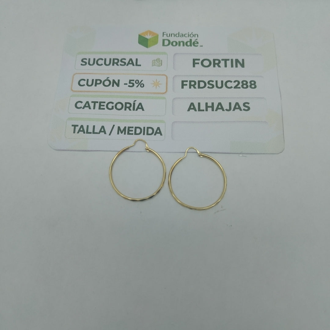 ARRACADAS PAR ORO 14 K 1.6 GRMS (SEMINUEVO)