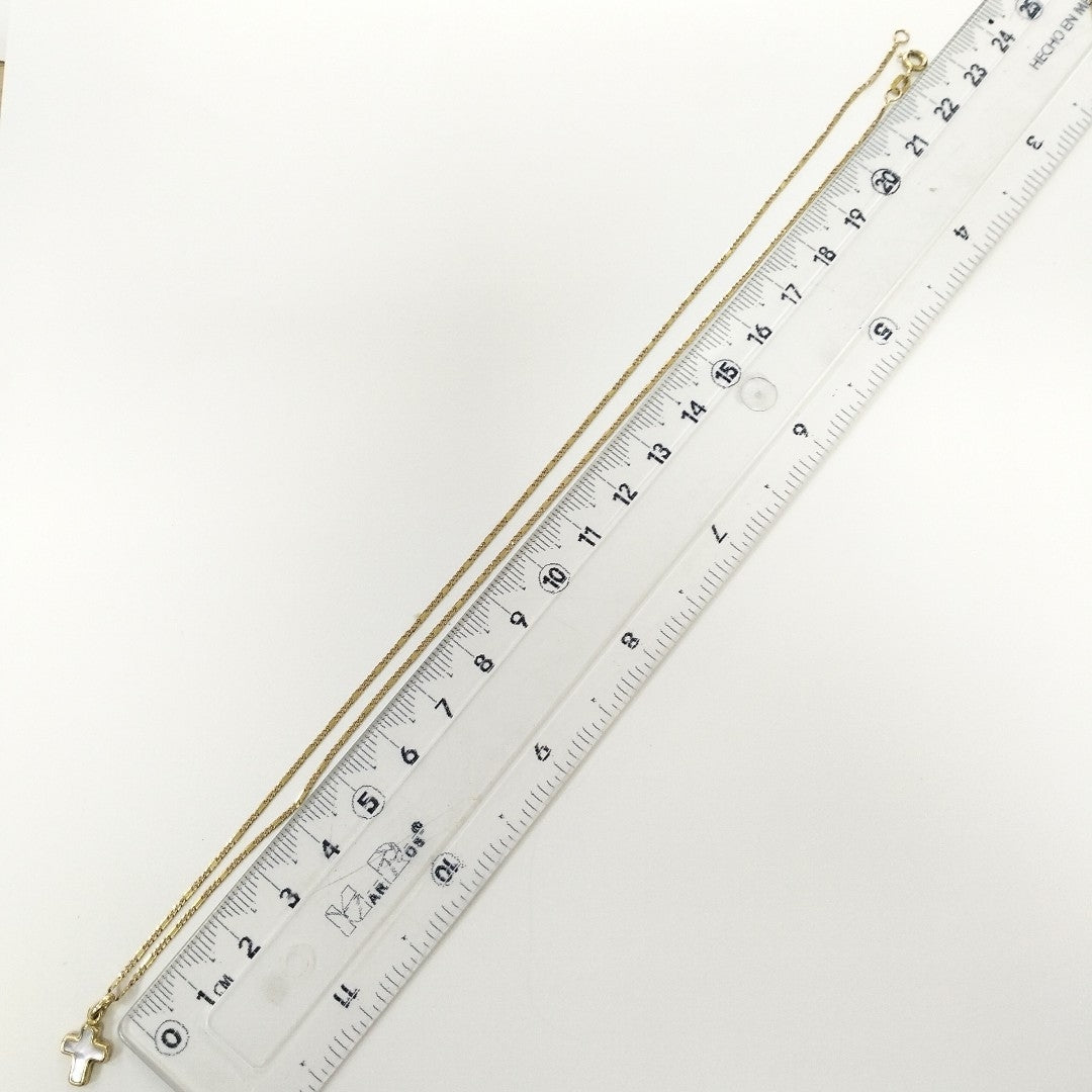 CADENA, CRUZ ORO 14 K 2.2 GRMS (SEMINUEVO)