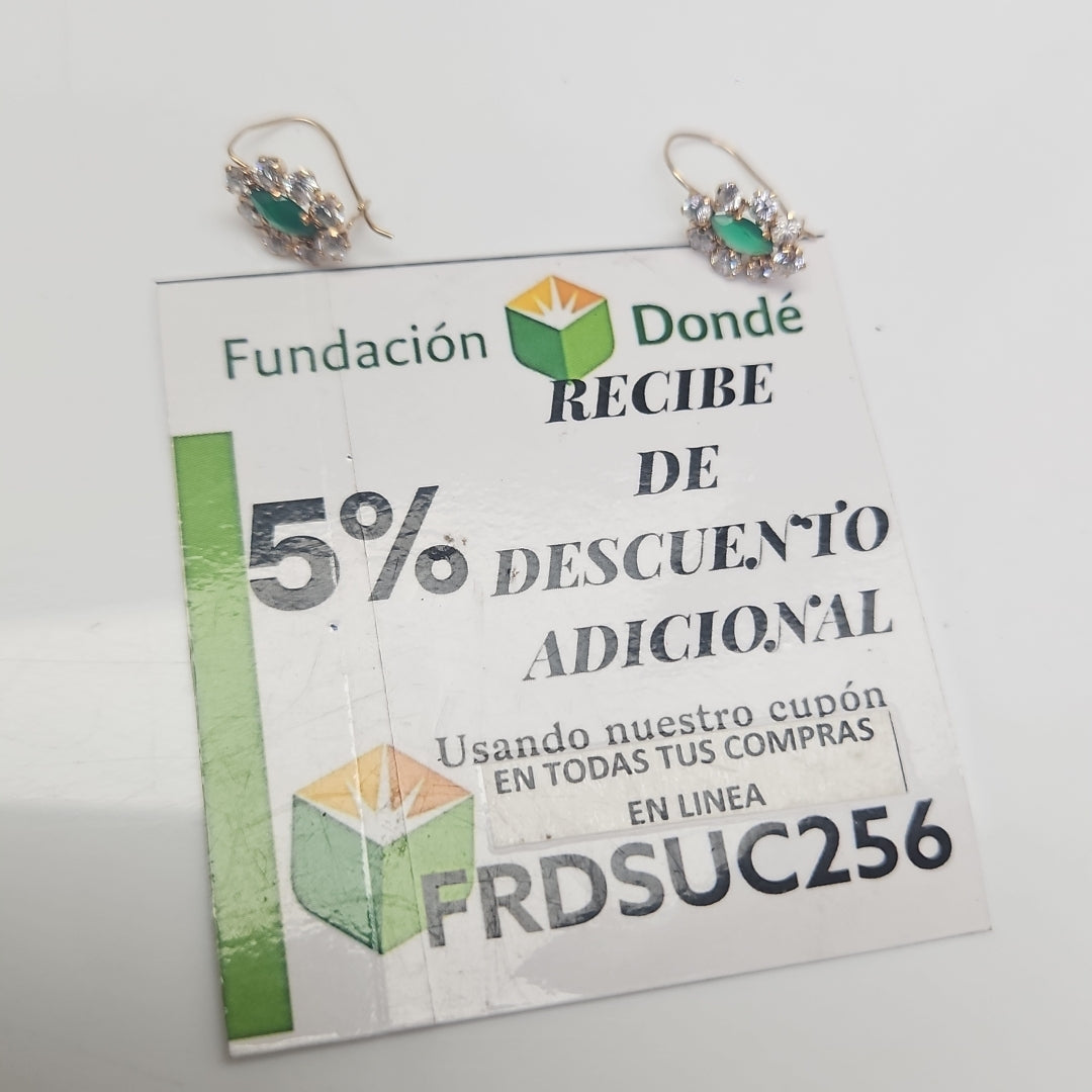 ARETES PAR ORO 14 K 1,20 GRMS (SEMINUEVO)