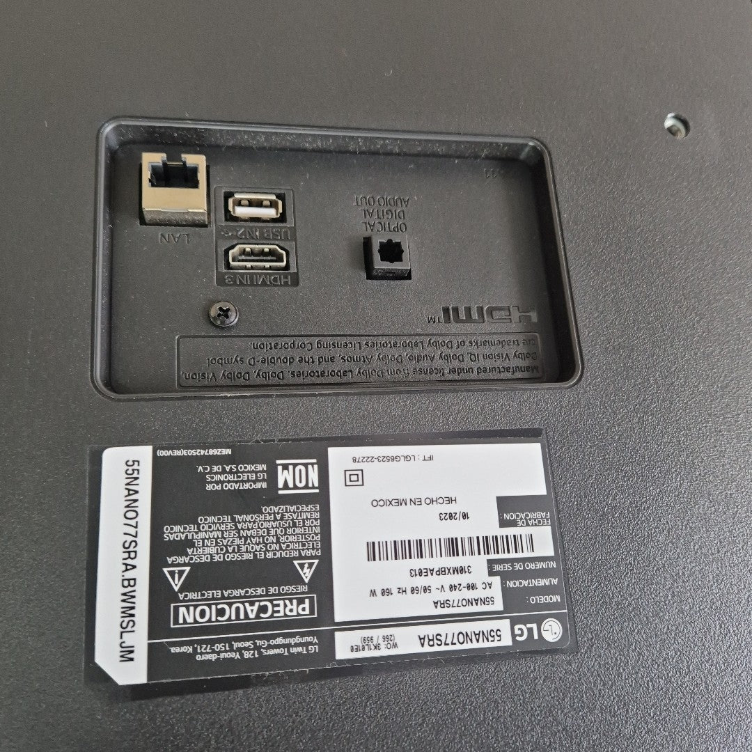PANTALLA LG 55NANO77SRA (2023) 55" NANOCELL  4K (SEMINUEVO)