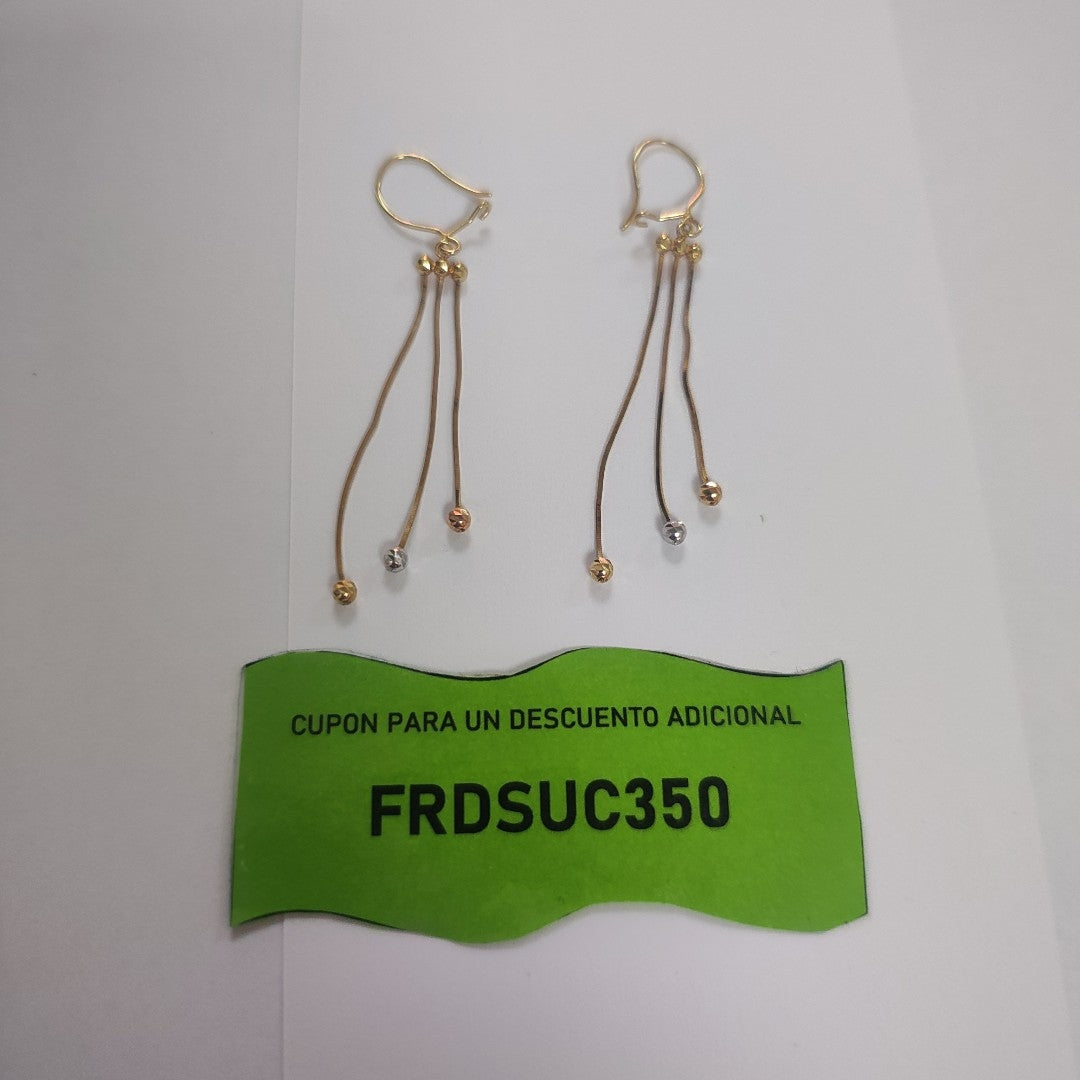 ARETES PAR ORO 14 K 2.3 GRMS (SEMINUEVO)