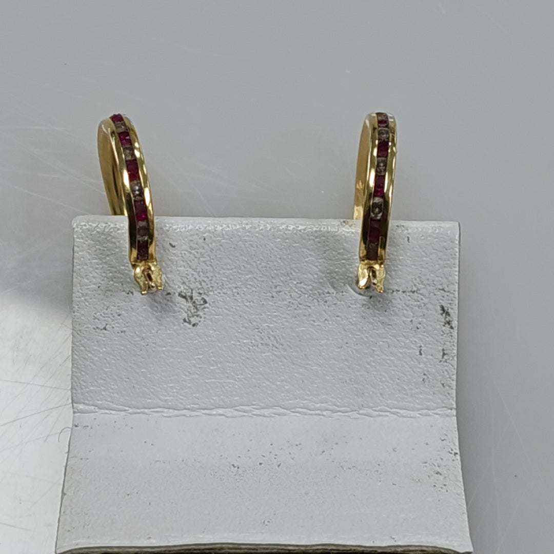 ARRACADAS PAR ORO 14 K 1.1 GRMS (SEMINUEVO)