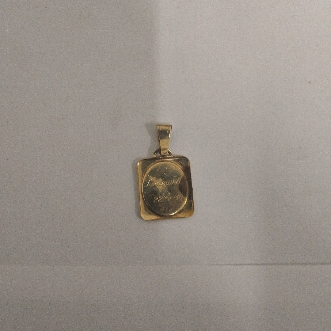 CADENA, MEDALLA RELIGIOSA ORO 14 K 1.6 GRMS (SEMINUEVO)