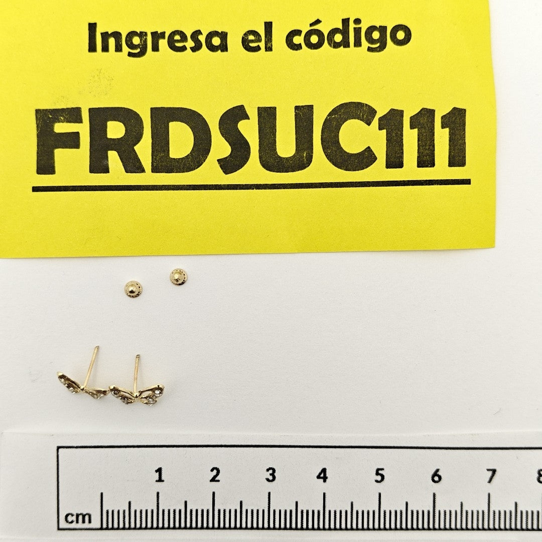 BROQUELES PAR ORO 14 K 0.3 GRMS (SEMINUEVO)